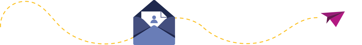 Email preference banner with flying mail